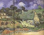 Vincent Van Gogh Thatched Cottages in Cordeville (nn04) oil painting